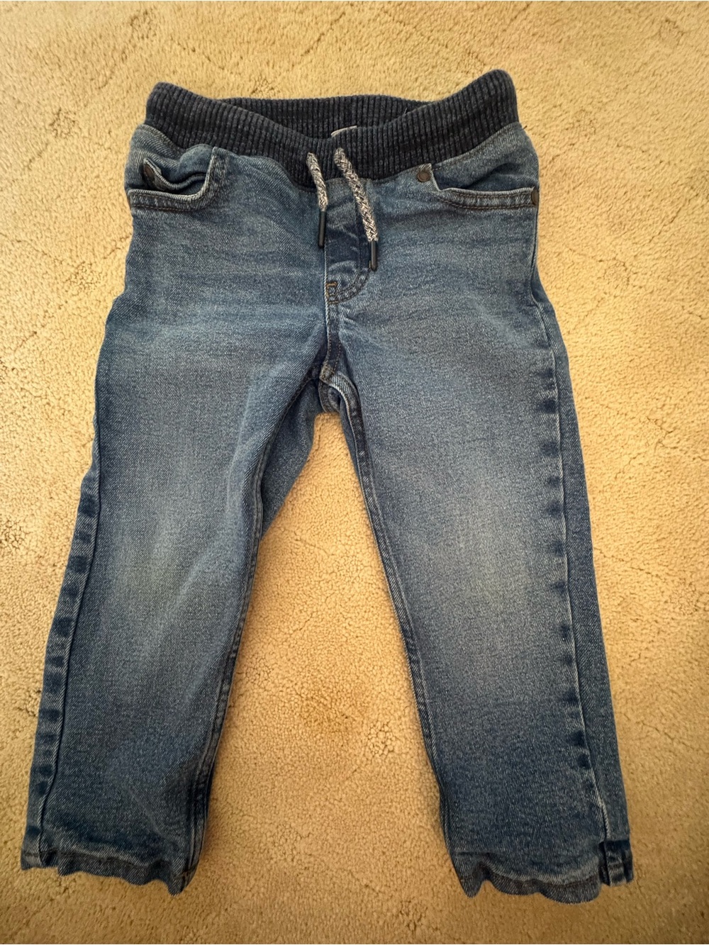 Lands' End Kids Jeans with Jersey Flannel Lining and Elastic Waistband